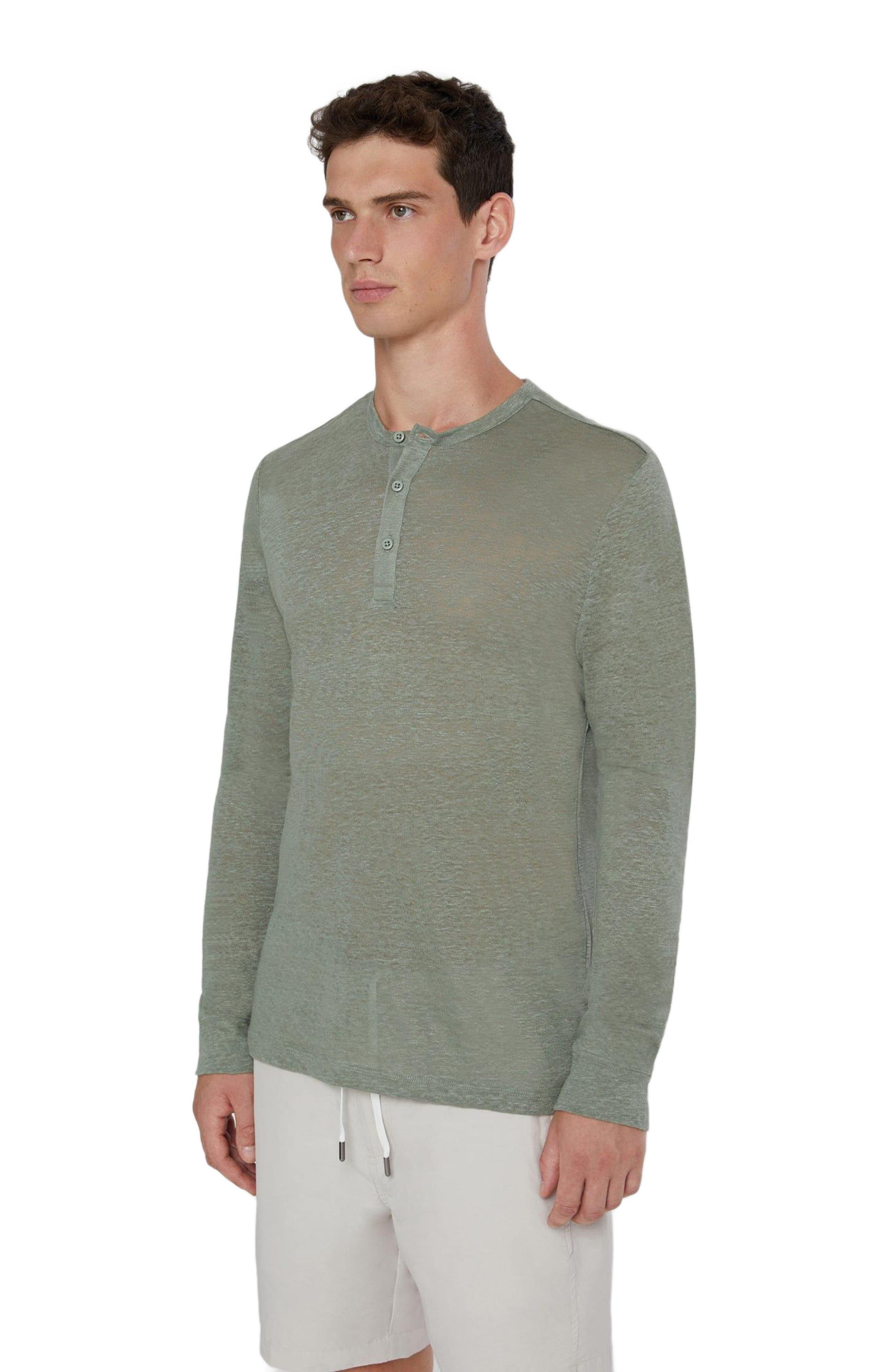 Long Sleeve Linen Henley - image 2