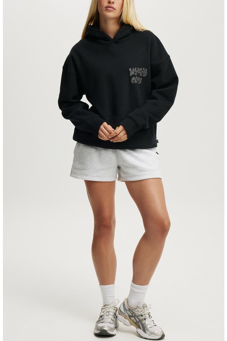 Women's Active Plush Premium Graphic Hoodie, Alternate, color, Black Bhwc Wellness Club V2