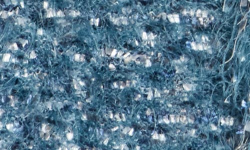 L'agence Azure Knit Fringe Cardigan Blazer In Blue