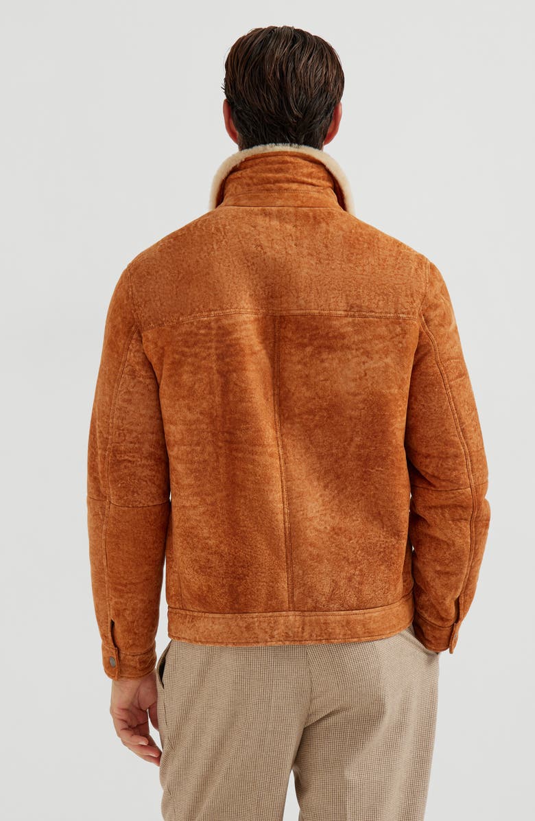 Brunello Cucinelli Shearling jacket, Alternate, color, Cognac