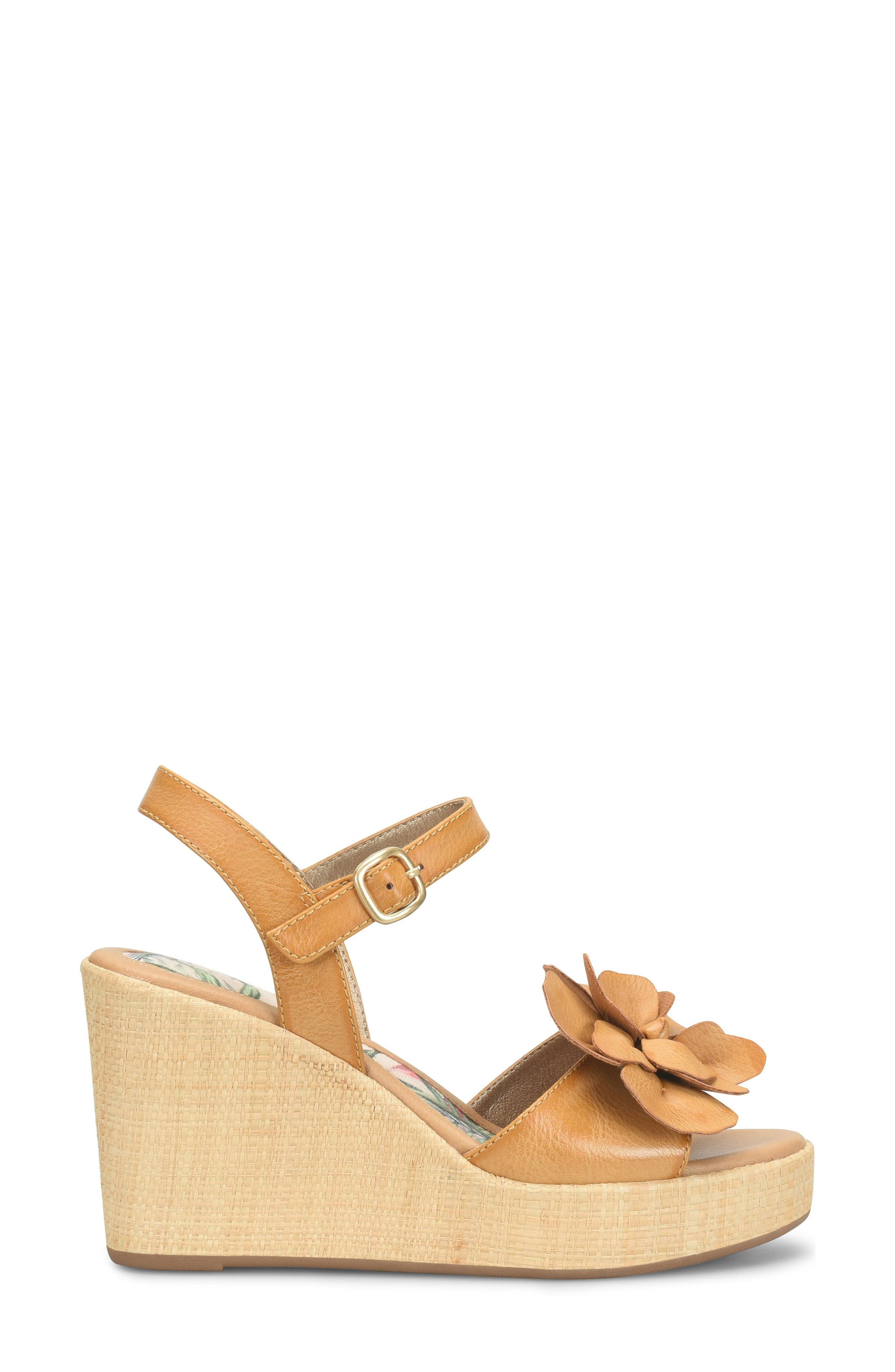 Estella Wedge Sandal, Alternate, color, DARK YELLOW