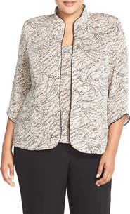Alex Evenings Foiled Print Twinset