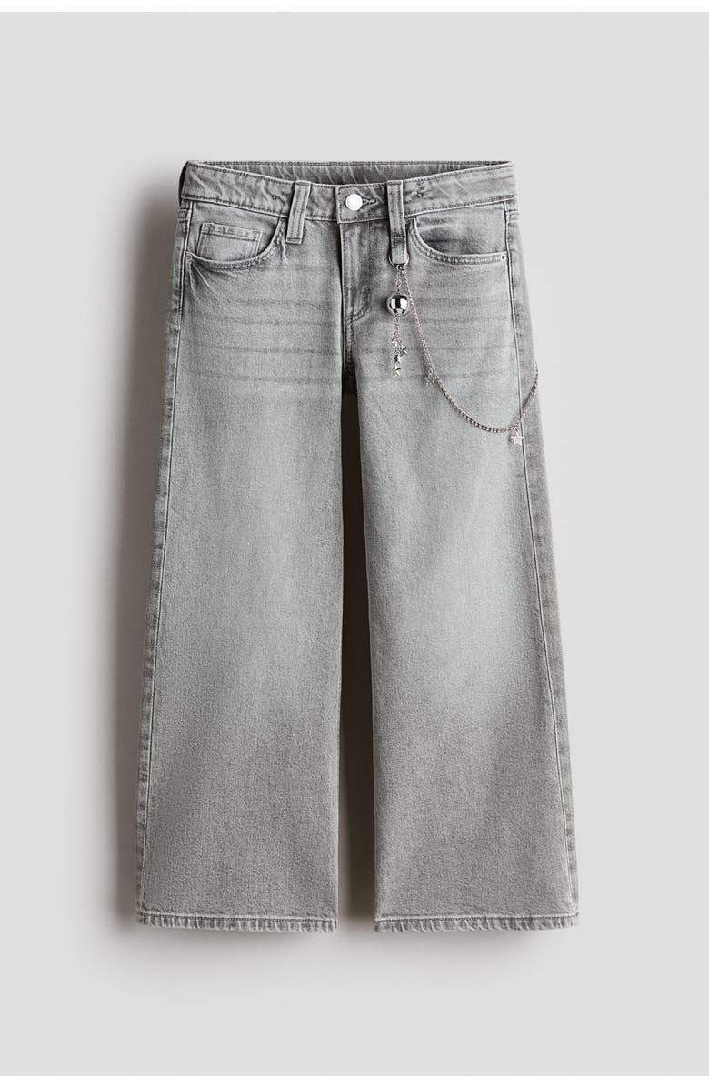 H&M Baggy Fit Bootcut Leg Jeans, Main, color, Light Gray