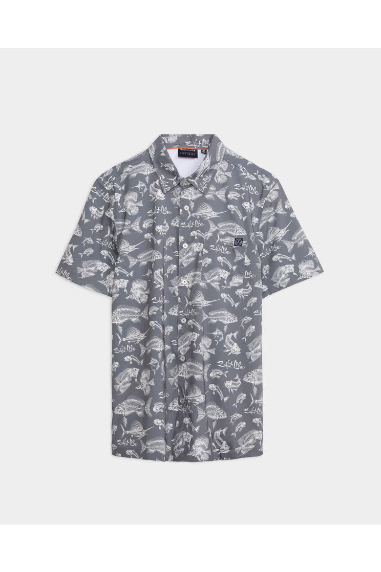 Fish N Bones 2.0 Performance Woven Shirt, Main, color, Castle Rock