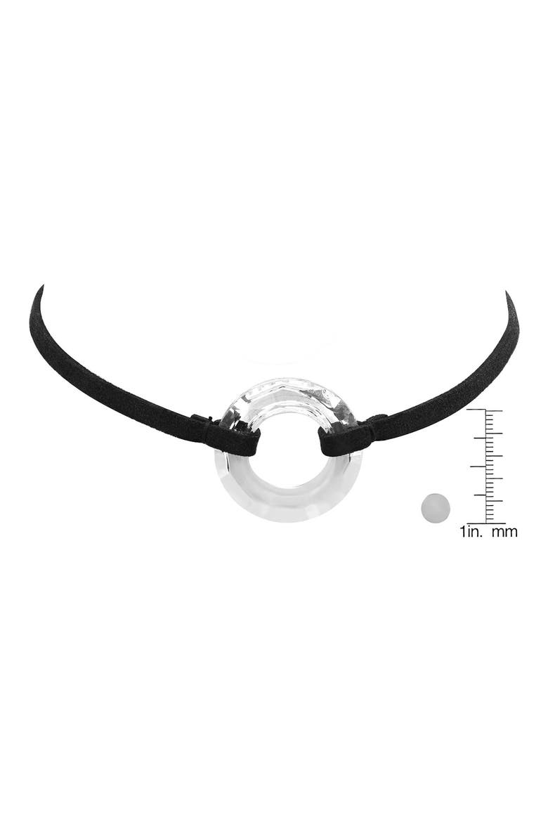 18k Gold Plated Choker Necklace, Alternate, color, BLACK