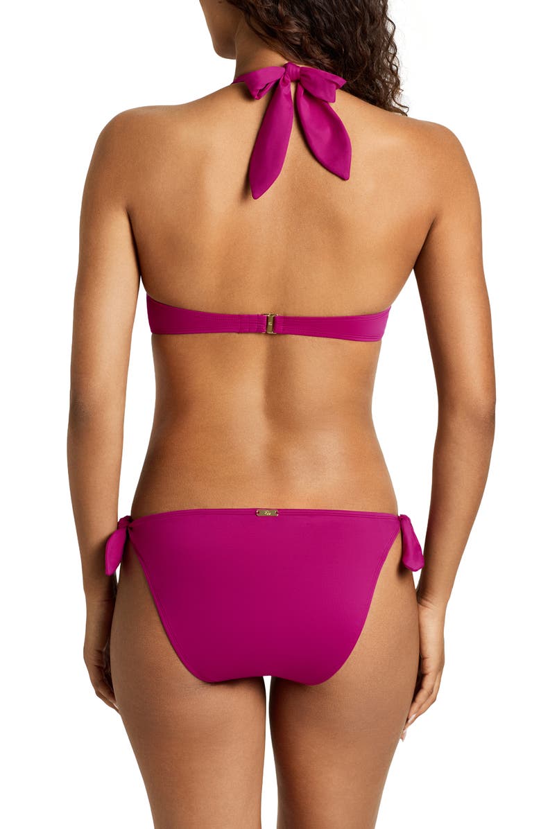 Lauren Ralph Lauren Tie Front Bikini Top, Alternate, color, Plumeria