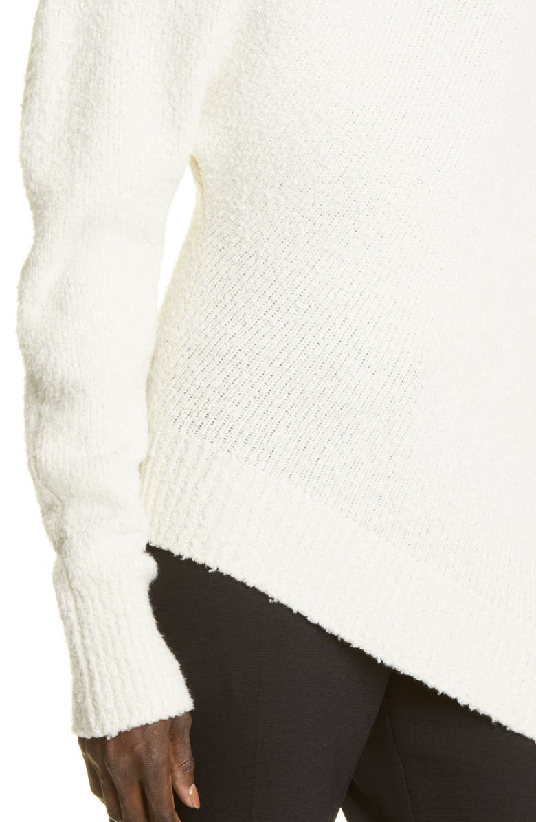 Proenza Schouler Asymmetric Hem Merino Wool Blend Bouclé Sweater, Alternate, color, 