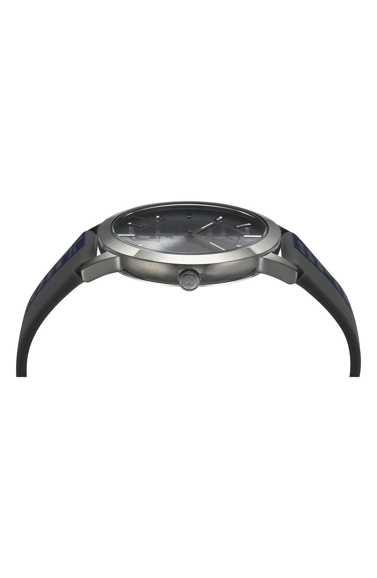 Three-Hand Quartz Silicone Strap Watch, 44mm (Men) | Nordstromrack