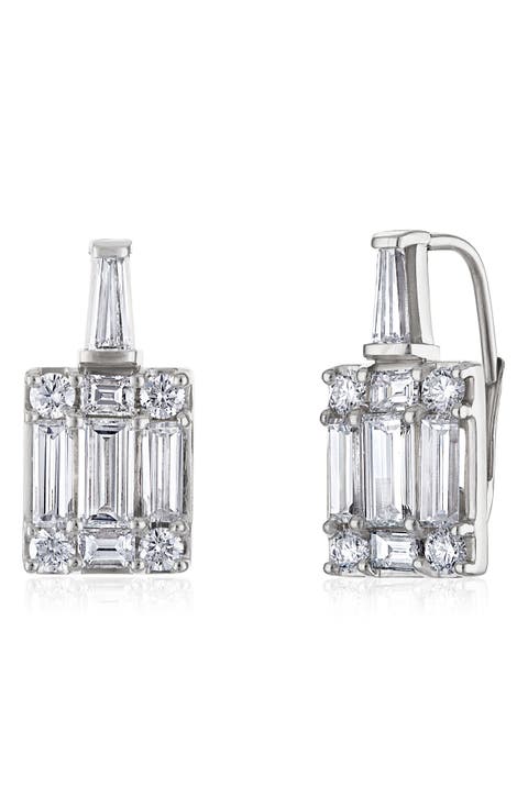Mega Tapered Diamond Drop Earrings