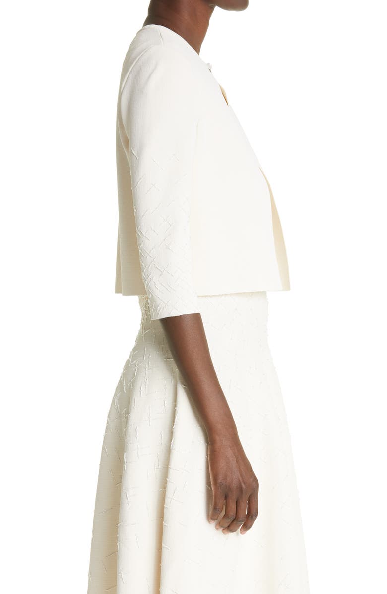St. John Evening Sequin Jacquard Knit Cardigan, Alternate, color, 