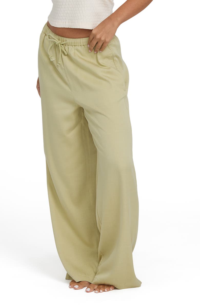 Billabong Wanderer Drawstring Wide Leg Pants, Alternate, color, Cactus