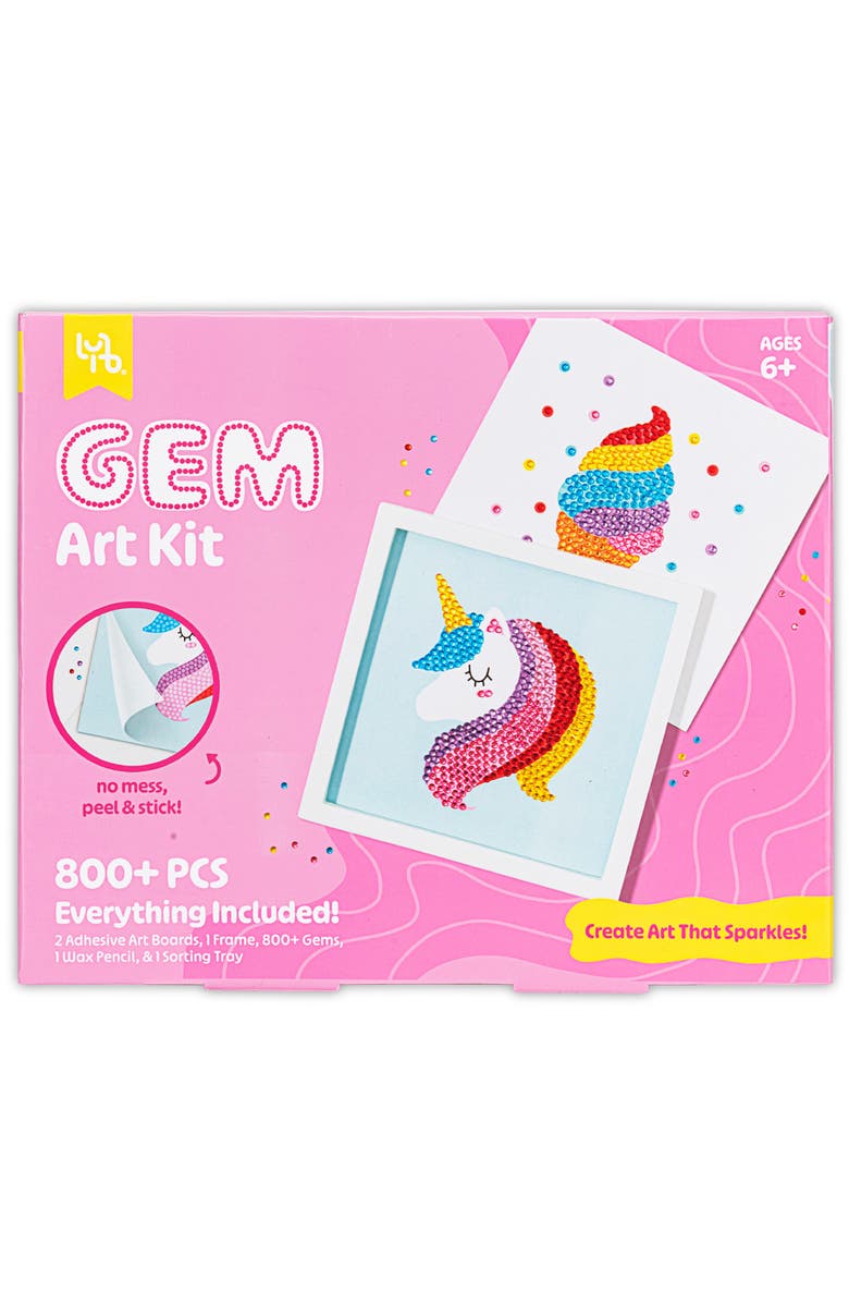 Little Yellow Bicycle Bicycle Ice Cream & Unicorn Gem Art Kit 800+ Pc Set,6+, Main, color, Multicolored
