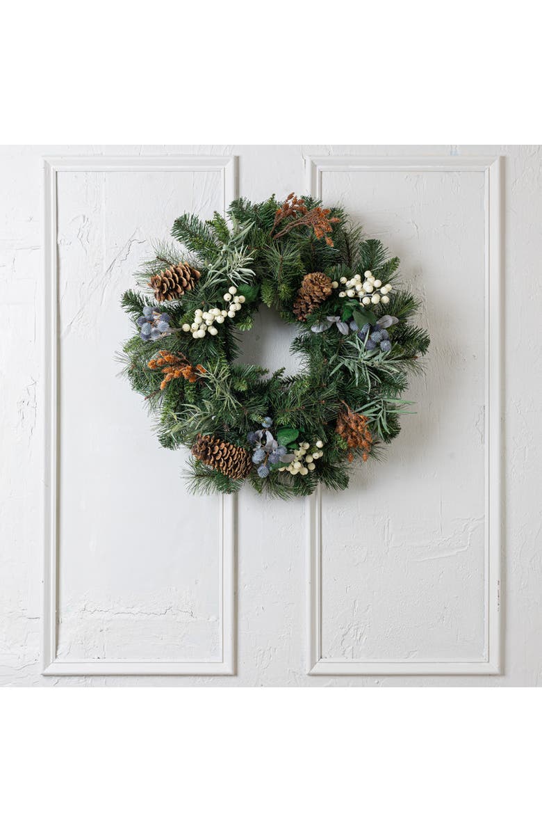 CocoBella Rudolph Holiday Wreath, Main, color, Green