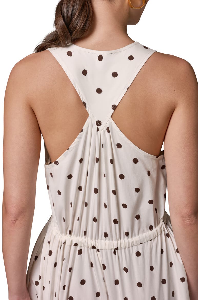 Stretch Poplin Maxi Dress, Alternate, color, CREAM DOT
