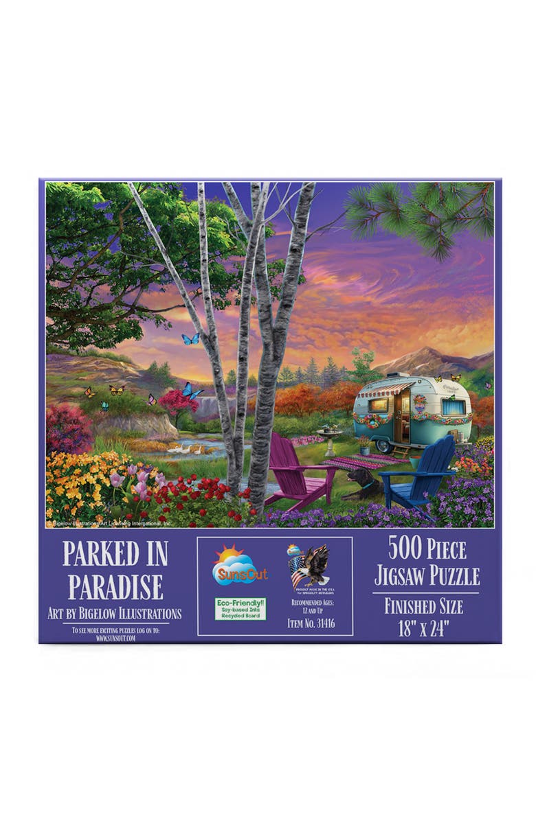 Sunsout Parked in Paradise 500 piece Jigsaw Puzzle for Adults, Alternate, color, Multicolor