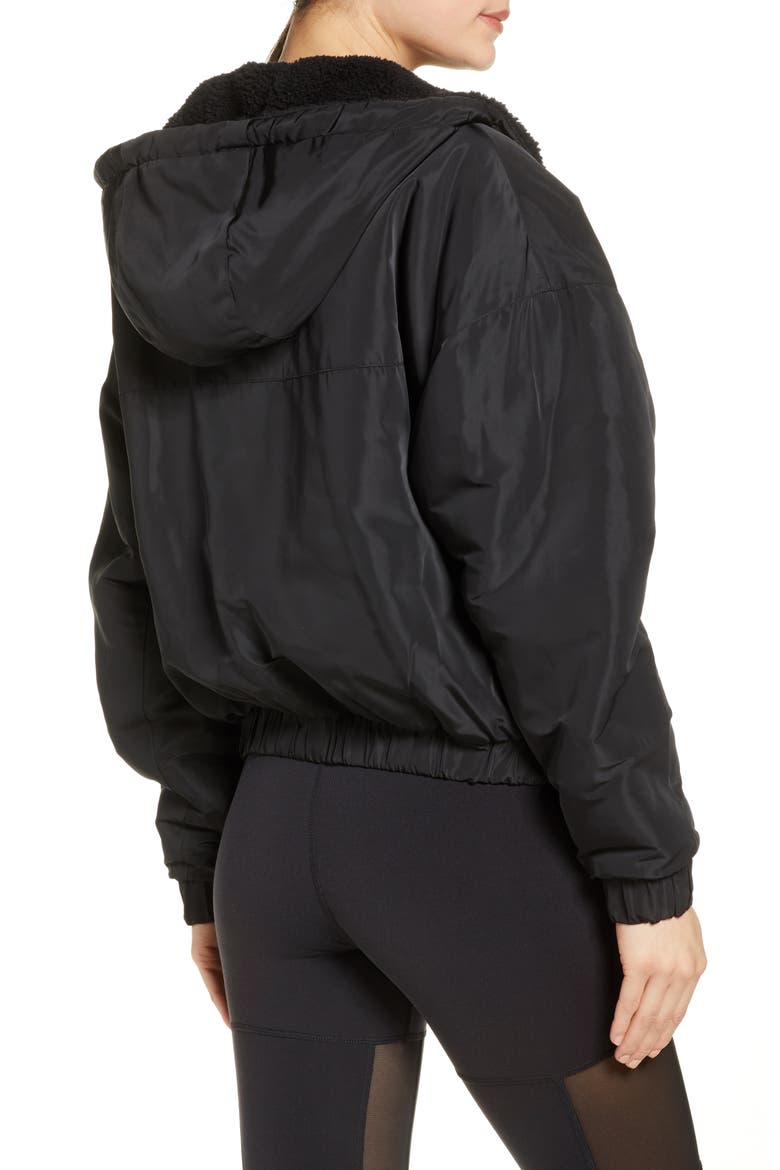 Duality Reversible Faux Shearling Jacket, Alternate, color, BLACK