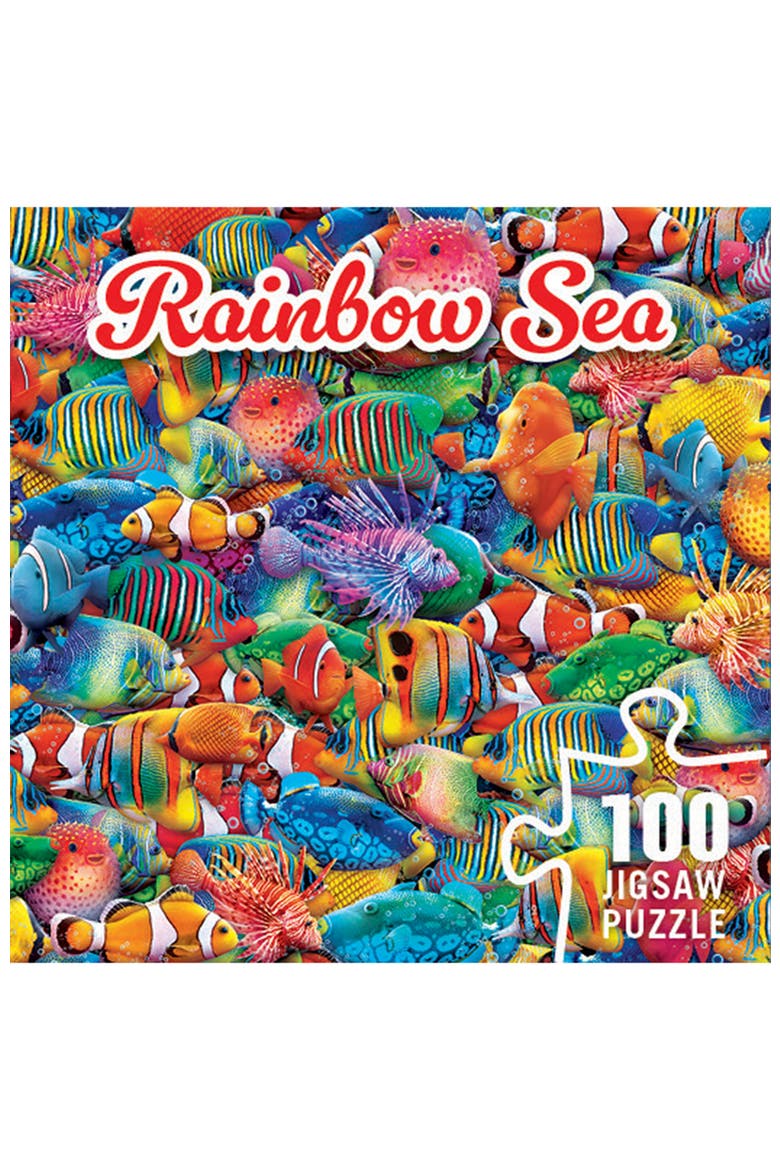 Rainbow Sea 100 Piece Jigsaw Puzzle, Alternate, color, Multicolor