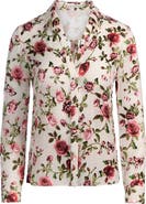 Alice + Olivia Eloise Floral Silk Button-Up Shirt