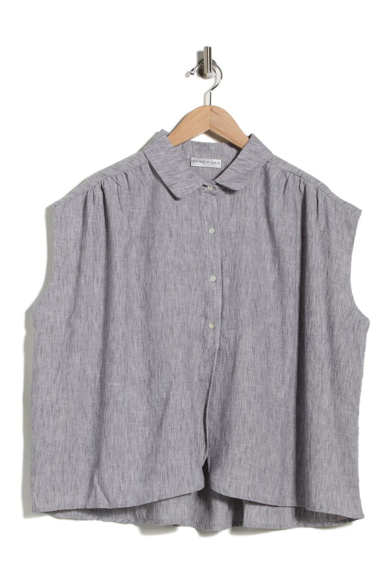 Pleated Back Top, Alternate, color, GREY