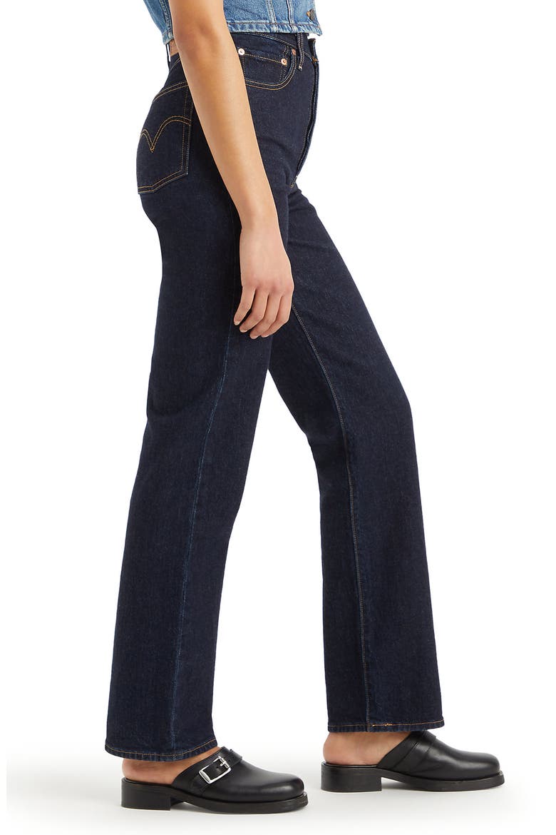 Ribcage High Waist Straight Leg Jeans, Alternate, color, SMALL COURSE