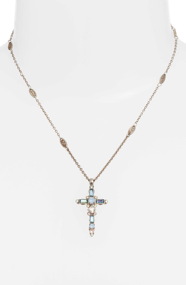 Sorrelli Sliding Cross Pendant Necklace, Alternate, color,