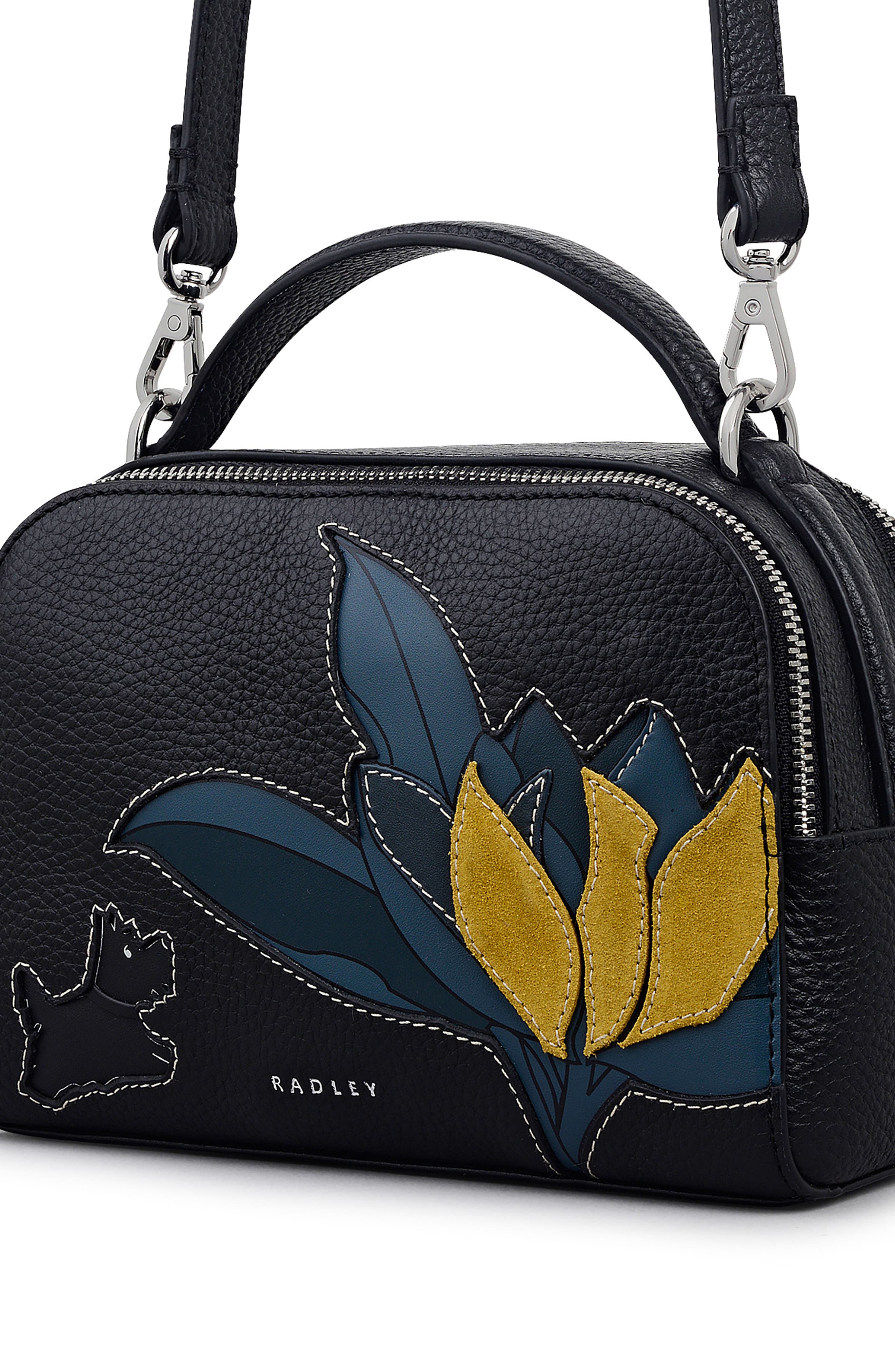 Radley Nature Blooms Crossbody Bag, Alternate, color, Black