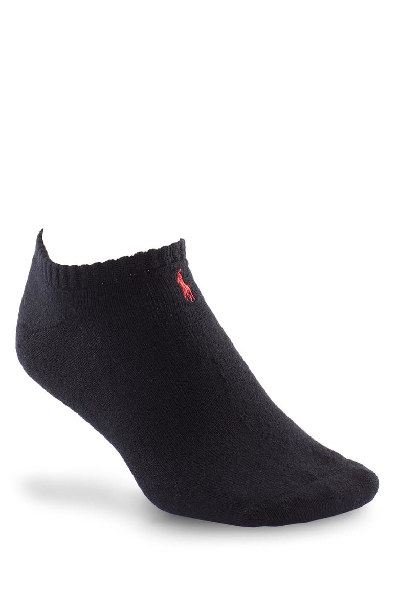 Big & Tall 3-pk Classic Sport Ped Socks, Alternate, color, BLACK