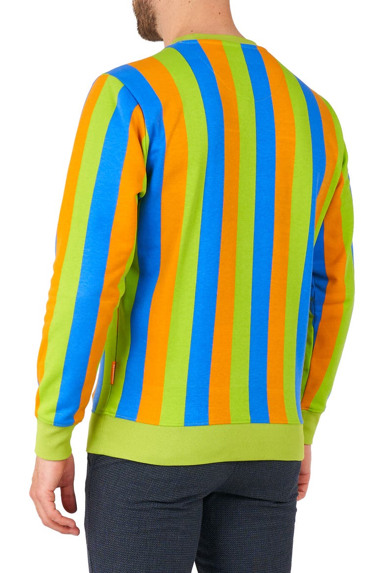 Bert Stripe Cotton Blend Long Sleeve T-Shirt, Alternate, color, GREEN MULTI