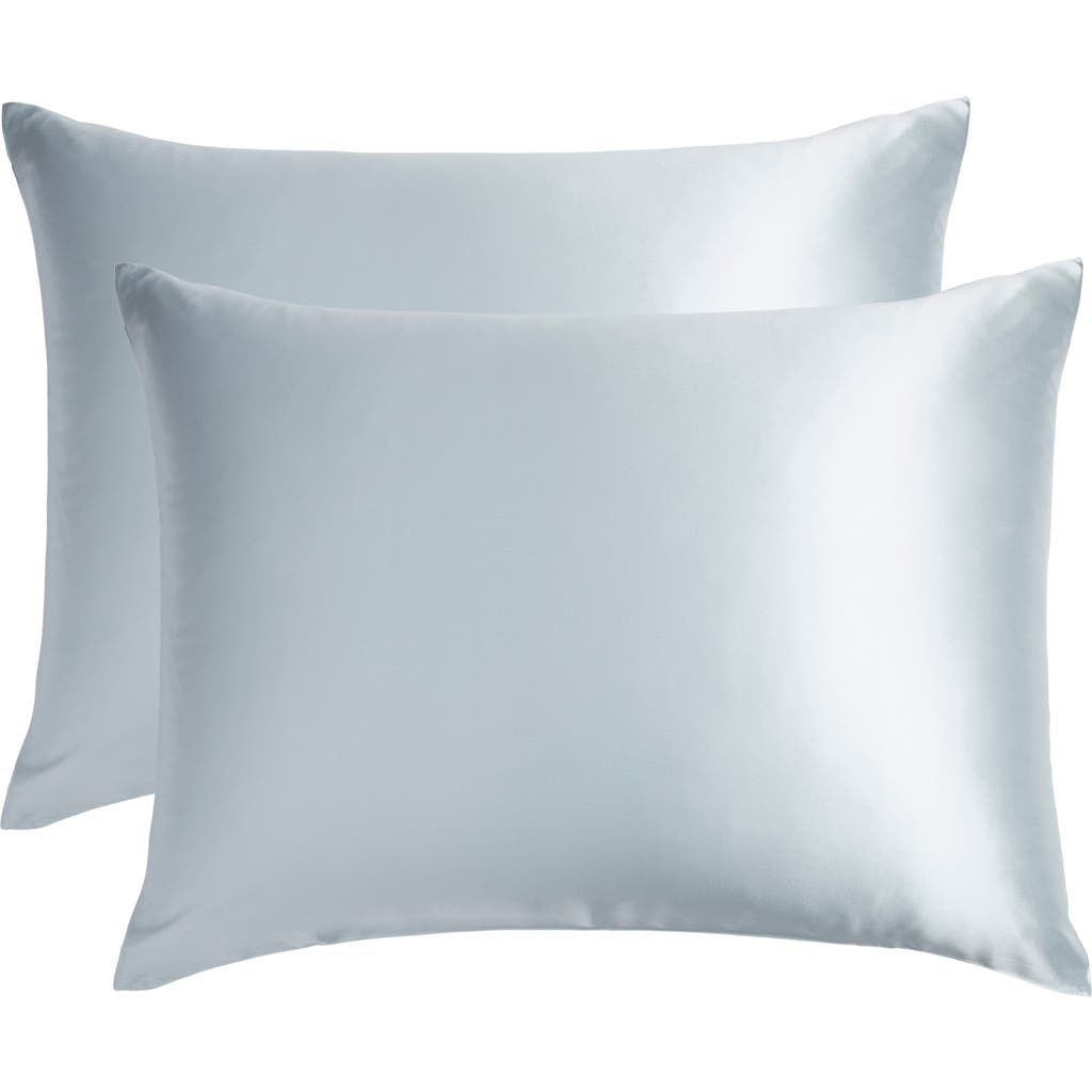 Nordstrom Set Of 2 Silk Pillowcases In Blue