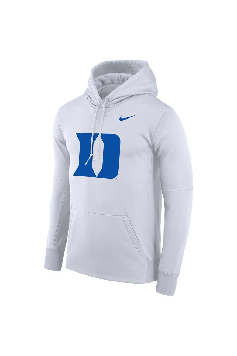 Men's Nike White Duke Blue Devils Performance Pullover Hoodie, Main, color, White