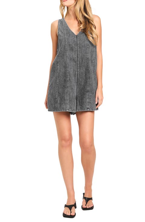 Washed Denim Romper