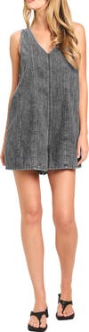 FLYING TOMATO Washed Denim Romper
