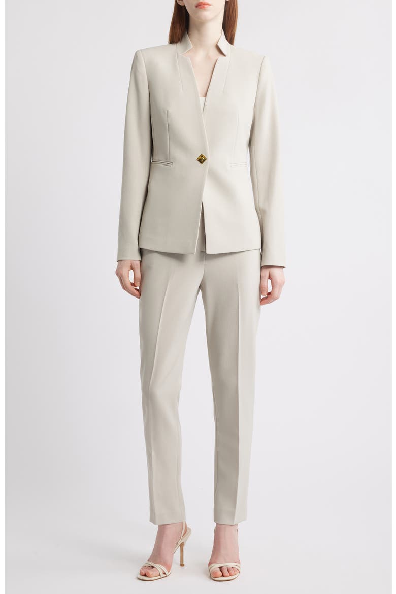 Notch Neck One-Button Jacket, Main, color, OATMEAL