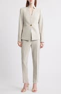 Tahari ASL Notch Neck One-Button Jacket