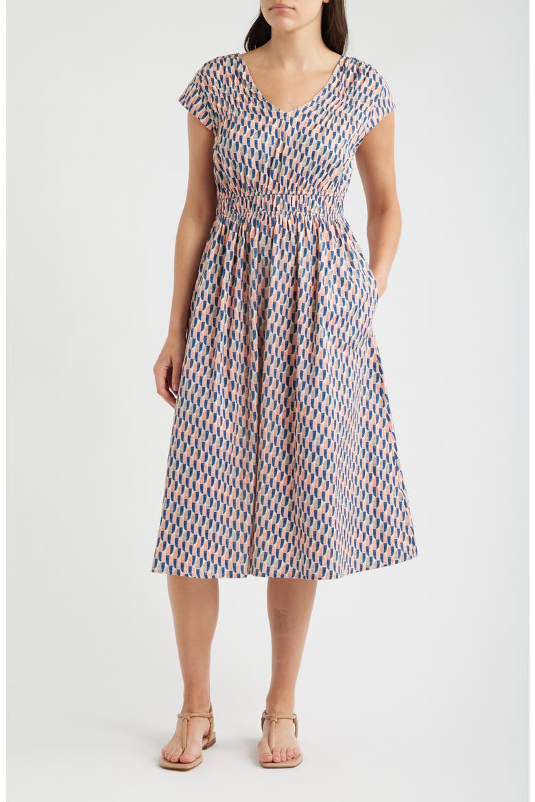 Dierdre Print Midi Dress, Main, color, PINK MULTI