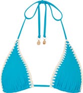 Milly Whipstitch Detail Triangle Bikini Top