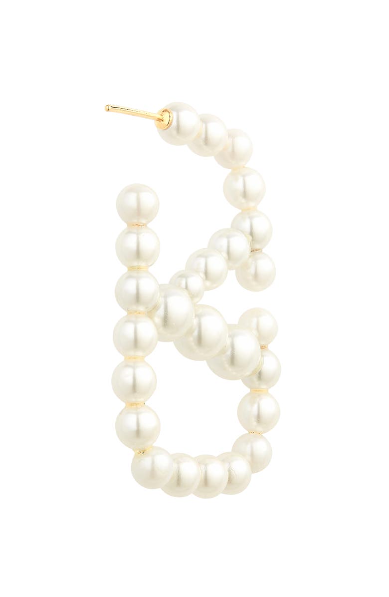 Valentino Garavani VLOGO Imitation Pearl Drop Earrings, Alternate, color, 