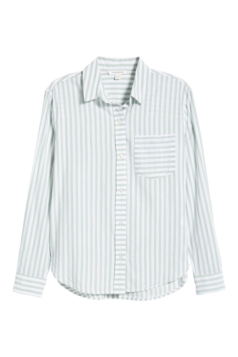Campbell Directional Stripe Long Sleeve Cotton Blend Button-Up Shirt, Alternate, color, MOSSY GREEN