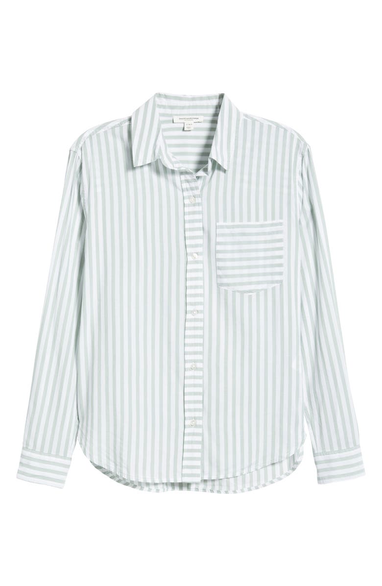 beachlunchlounge Campbell Directional Stripe Long Sleeve Cotton Blend Button-Up Shirt, Alternate, color,