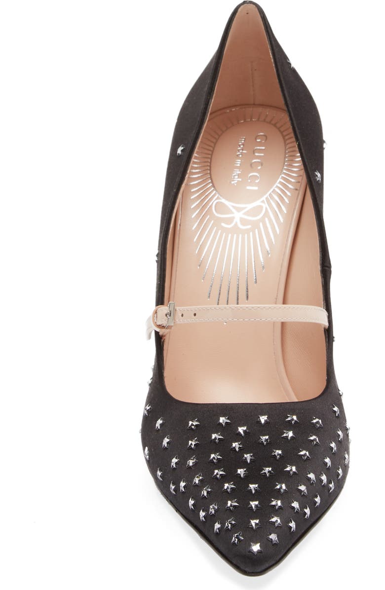 Gucci Jodie Star Spangled Satin Pump, Alternate, color,