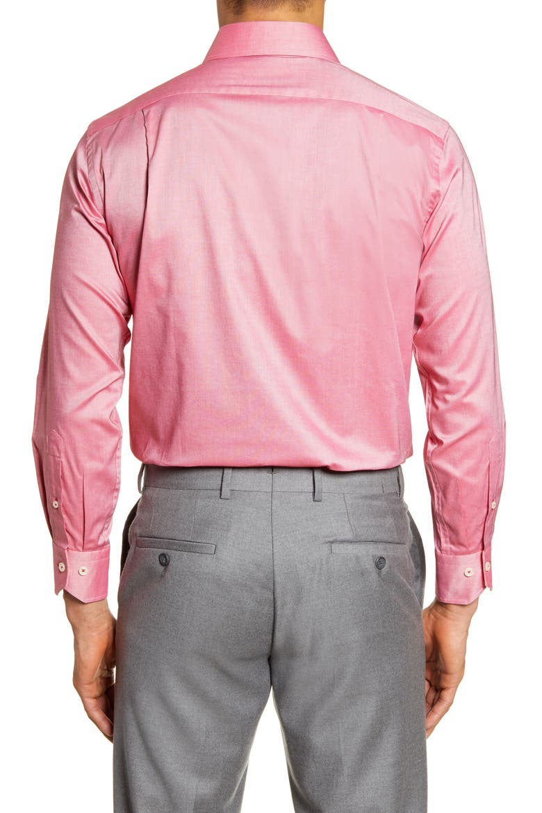 Trim Fit Stretch Solid Dress Shirt, Alternate, color, CARDINAL