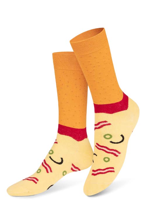 Doiy 2-pack Napoli Pizza Crew Socks In Yellow