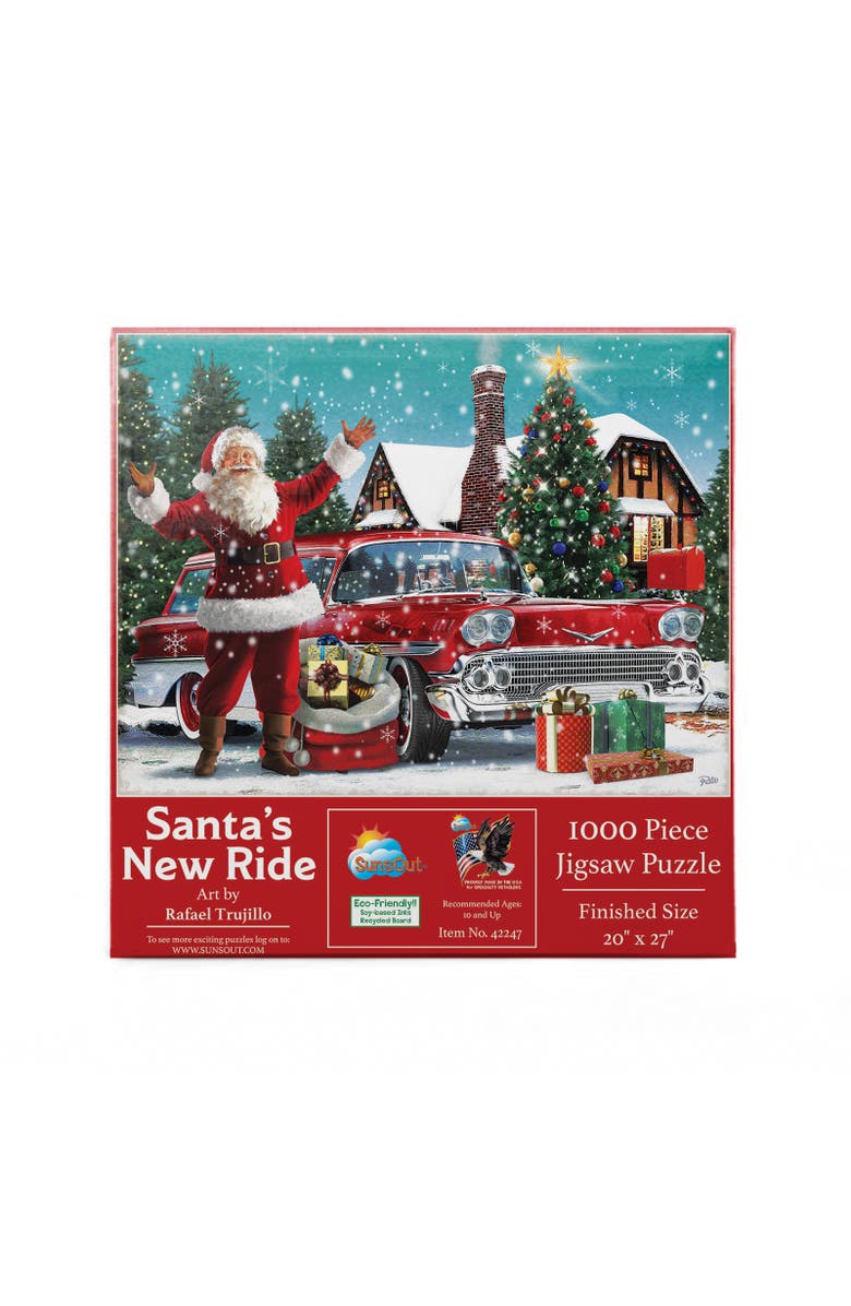 Sunsout Santa's New Ride 1000 piece Jigsaw Puzzle for Adults, Alternate, color, Multicolor