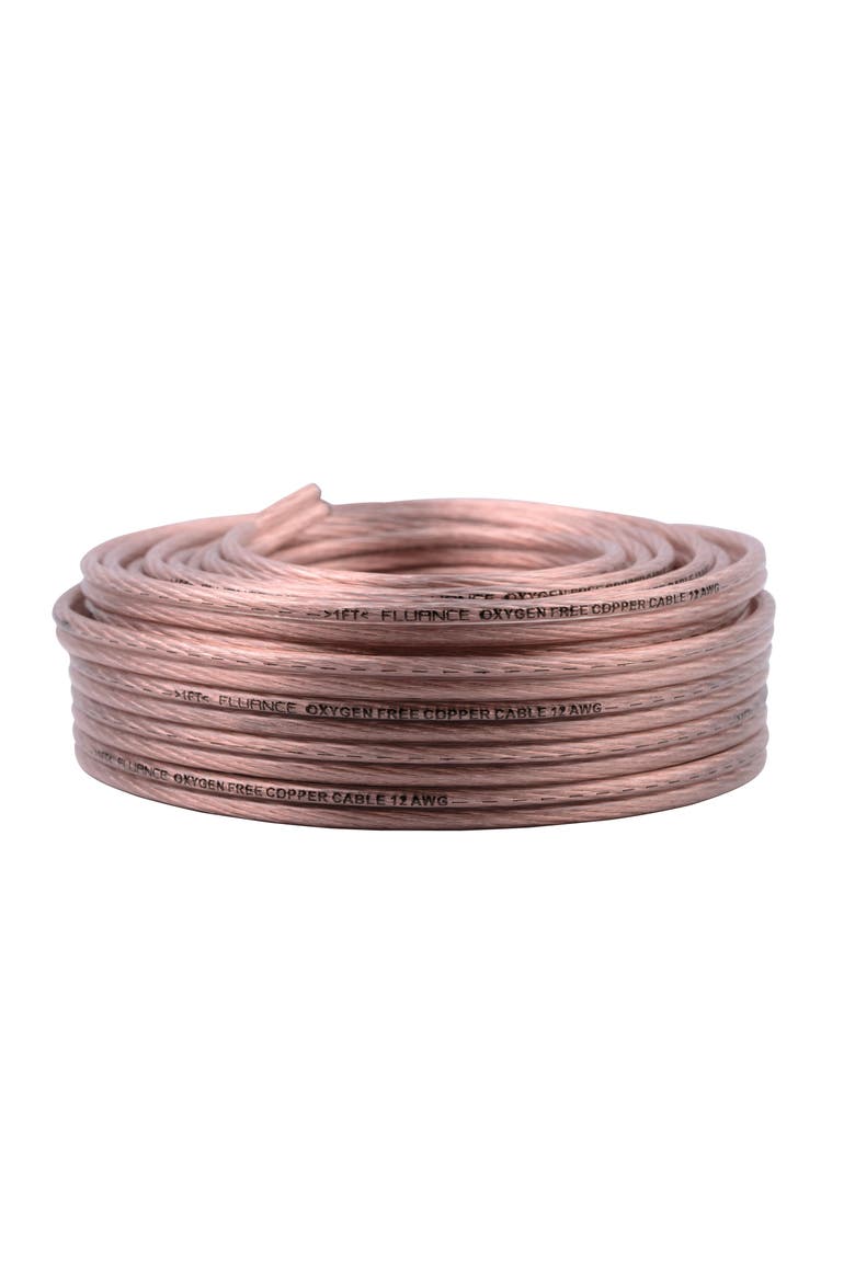 12AWG 50ft Speaker Wire, Oxygen-free Copper Cable, for Hi-Fi Speakers, Main, color, Brown