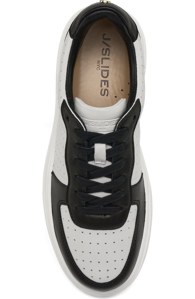JSlides Footwear Felix Platform Sneaker, Alternate, color, Black White