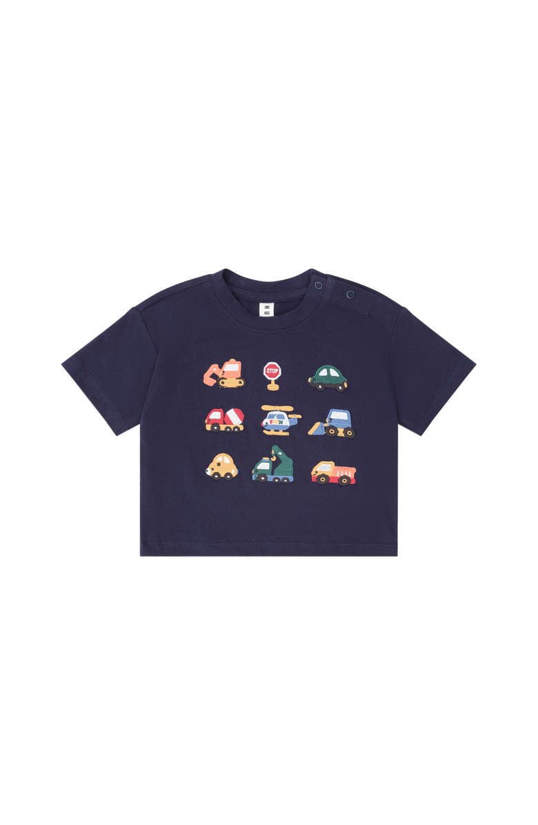 Huxbaby Construction Navy Tee, Main, color, Navy