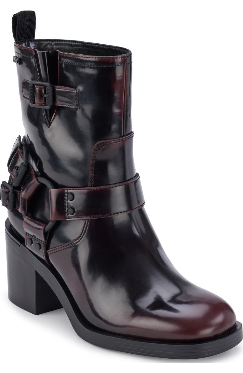 DKNY Nolan Harness Bootie, Main, color, Black / Wine