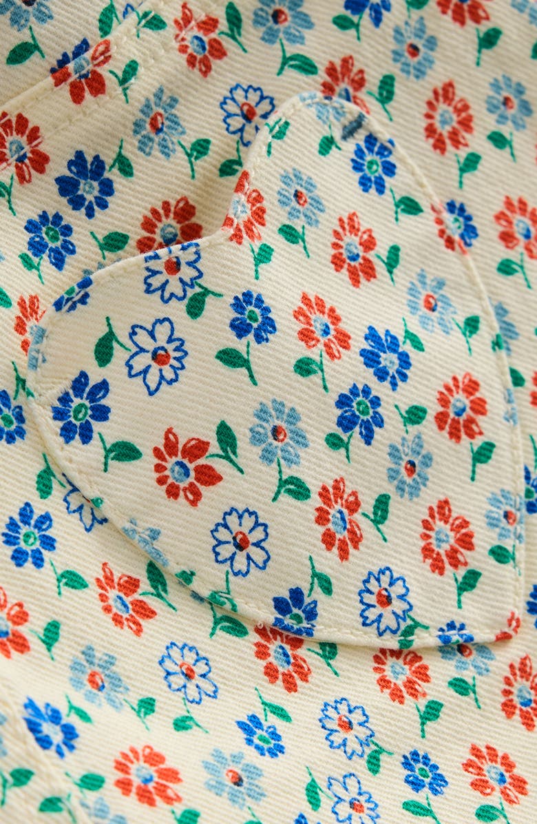 Mini Boden Kids' Floral Denim Shorts, Alternate, color, 