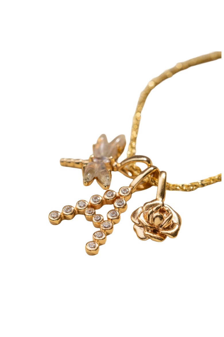 Birth Flower Charm, Alternate, color, November - Gold Vermeil