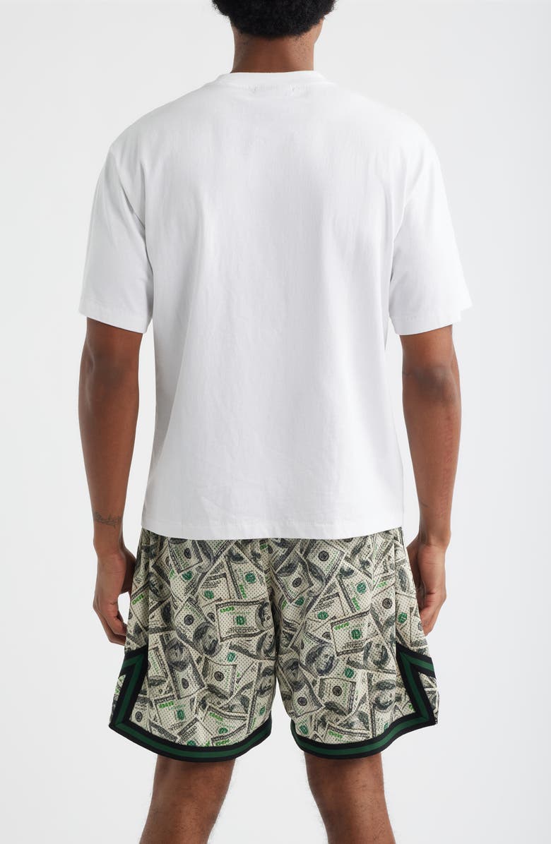 MARKET SMILEY<sup>®</sup> Take the Gold Arc Logo Graphic T-Shirt, Alternate, color, White